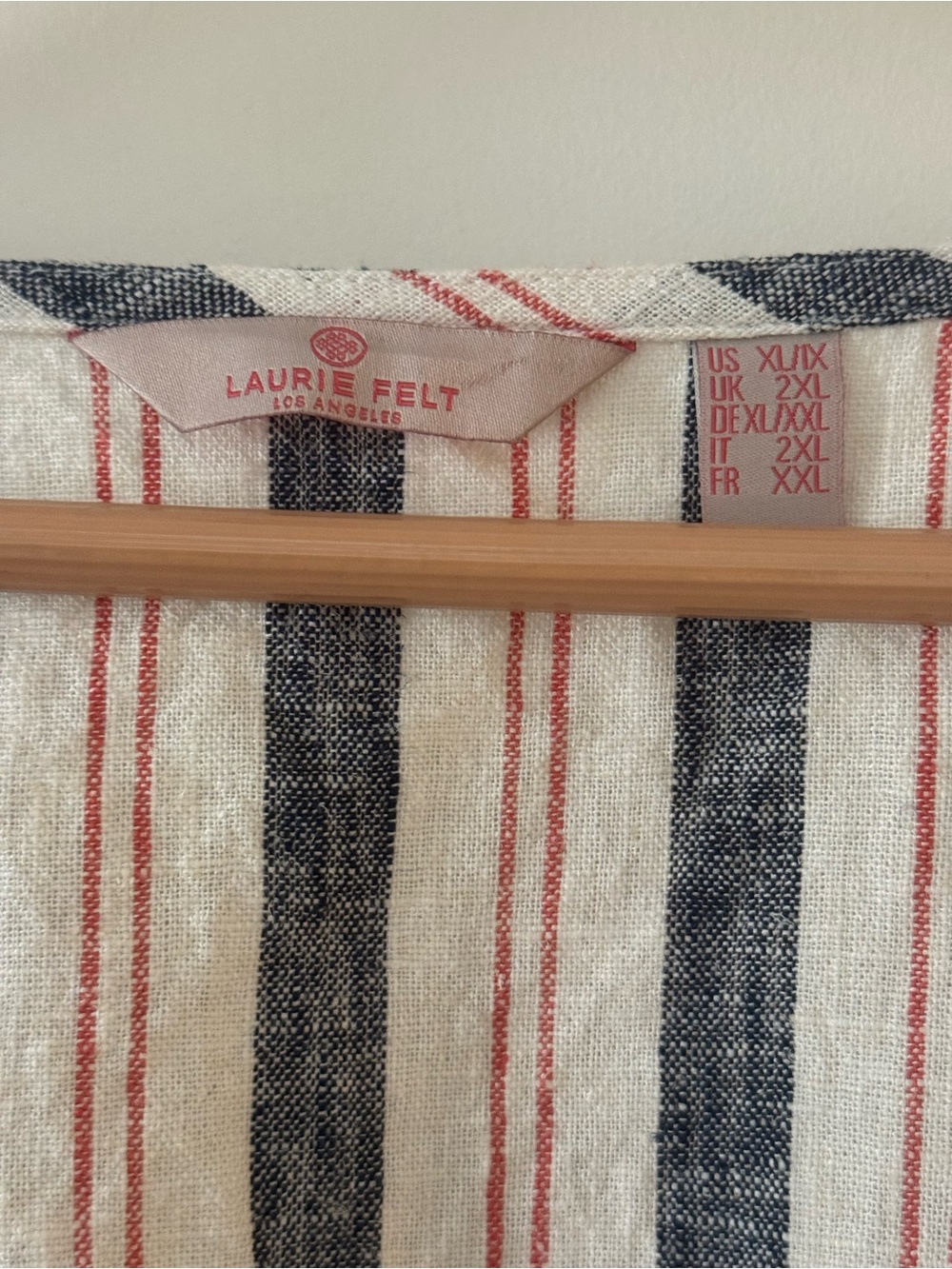 Laurie Felt Striped Linen Blend Boho Kimono Cardigan XXL - Picture 5 of 7